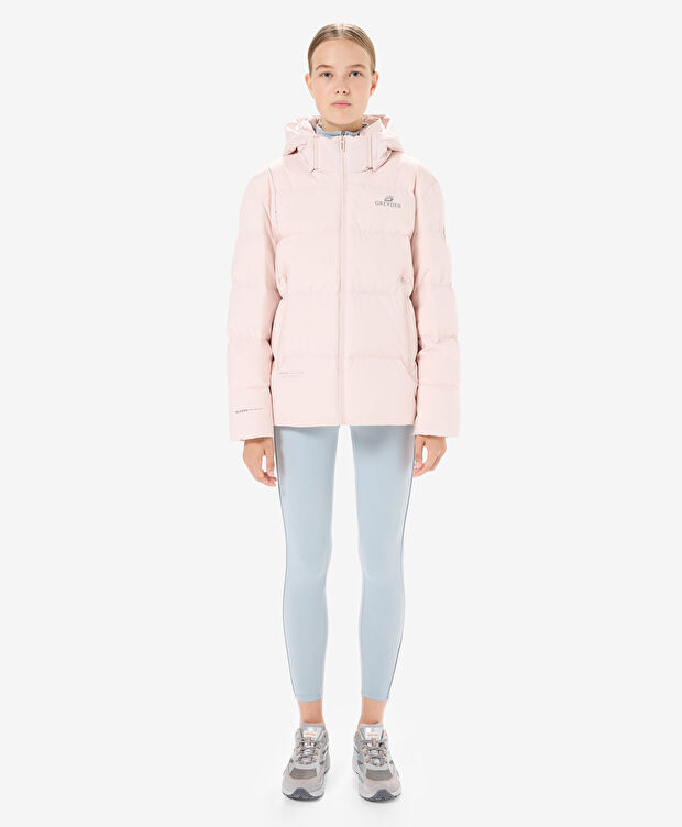 Kadın Pudra Suya Dayanıklı Kaz Tüyü Mont - 4