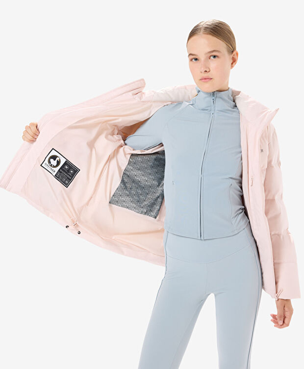 Kadın Pudra Suya Dayanıklı Kaz Tüyü Mont - 6