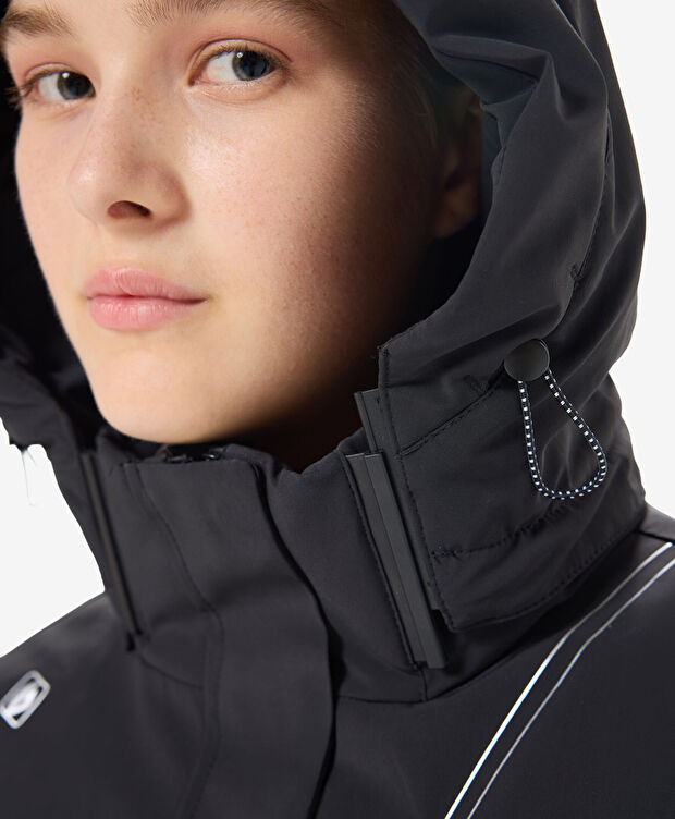 Kadın Siyah Suya Dayanıklı Kaz Tüyü Mont - 7