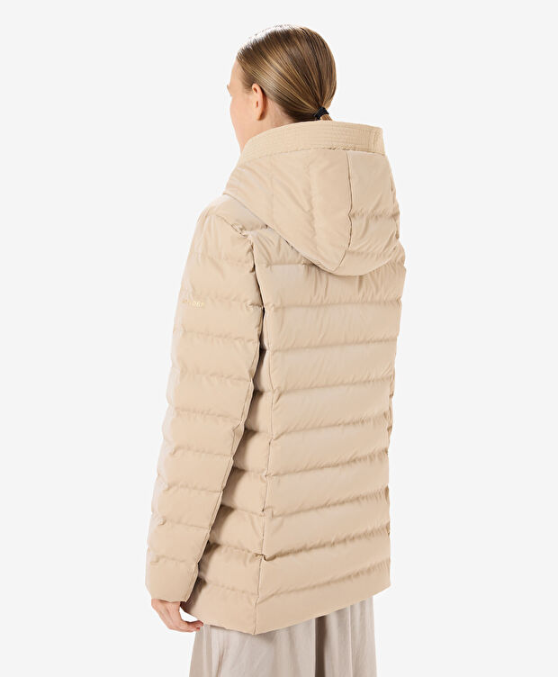 Kadın Bej Suya Dayanıklı Kaz Tüyü Mont - 2