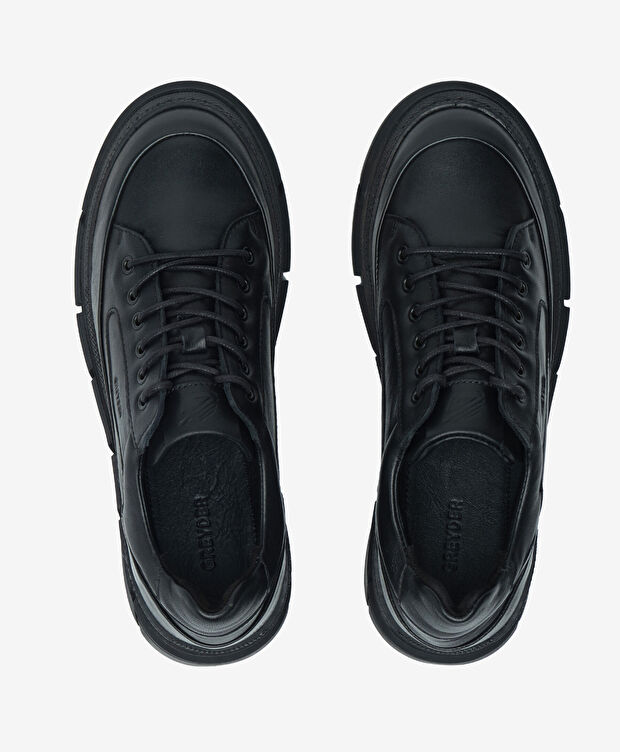 Kadın Siyah Hakiki Deri Ayakkabı - 5