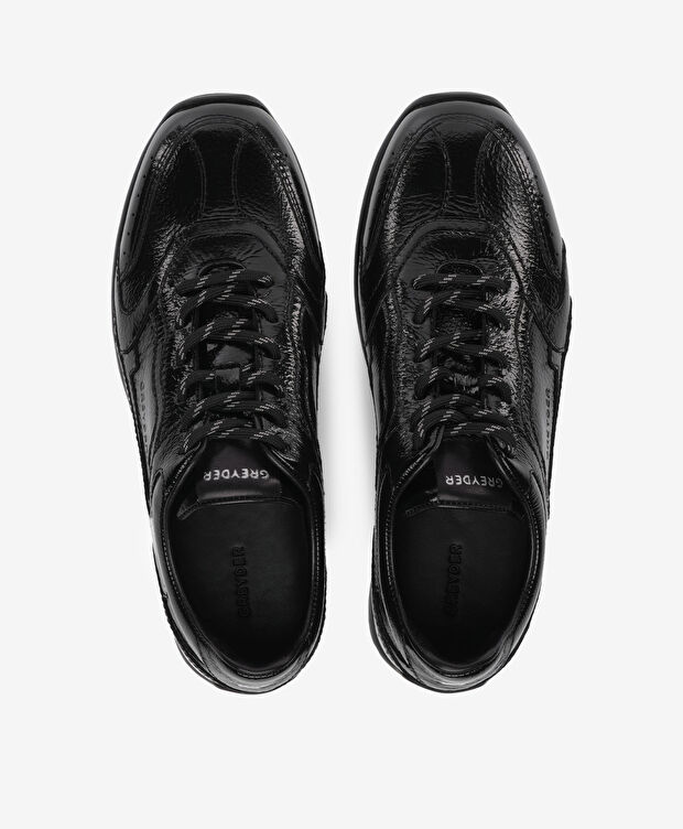 Kadın Siyah Hakiki Deri Spor Ayakkabı - 5