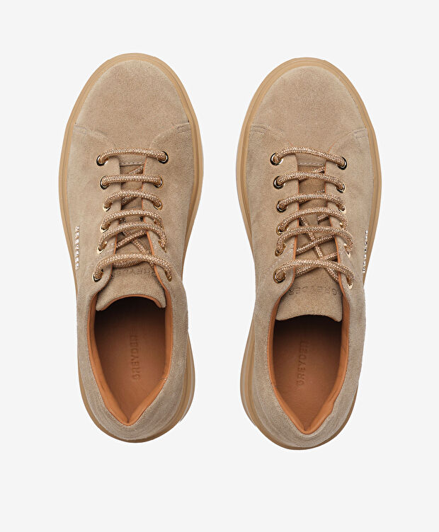 Kadın Vizon Hakiki Deri Sneaker Ayakkabı - 5