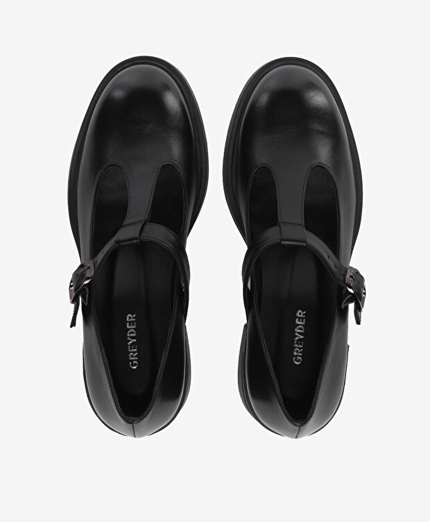 Kadın Siyah Hakiki Deri Klasik Ayakkabı - 5