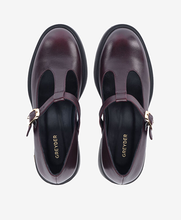 Kadın Bordo Hakiki Deri Klasik Ayakkabı - 5