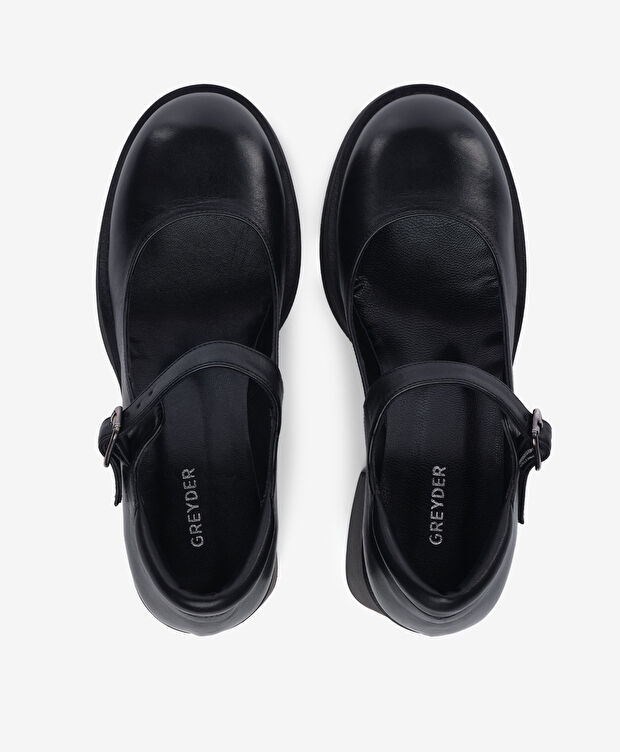 Kadın Siyah Hakiki Deri Klasik Ayakkabı - 5