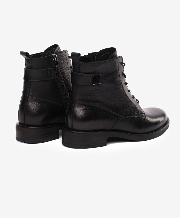 Kadın Siyah Hakiki Deri Bot - 4
