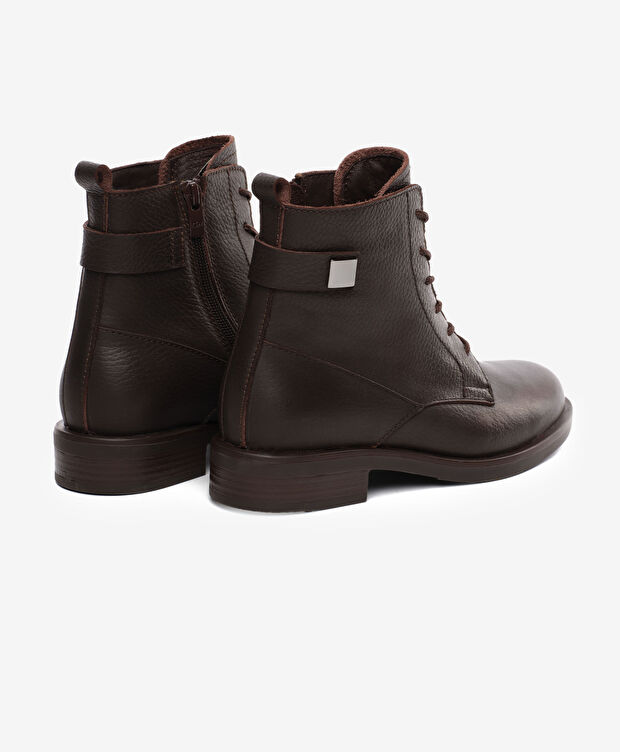 Kadın Kahverengi Hakiki Deri Bot - 4