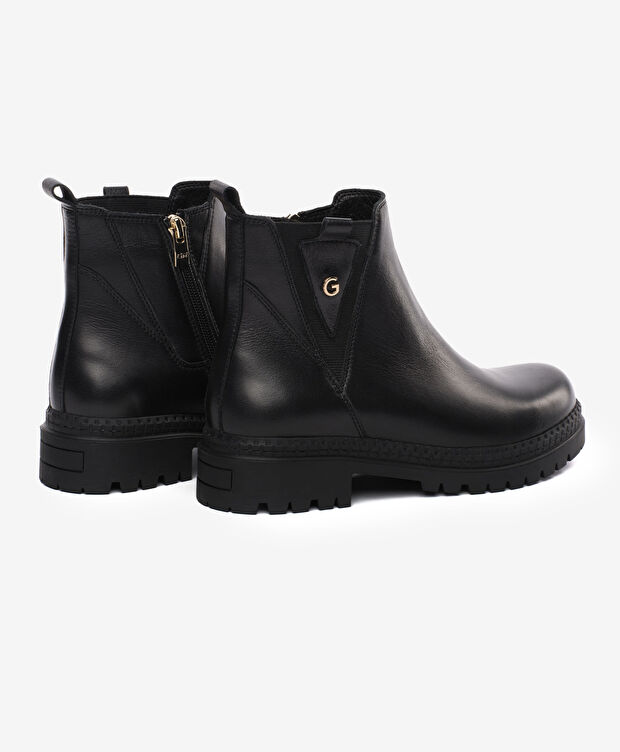 Kadın Siyah Hakiki Deri Bot - 4