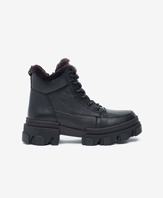 Kadın Siyah Hakiki Deri Bot - 1