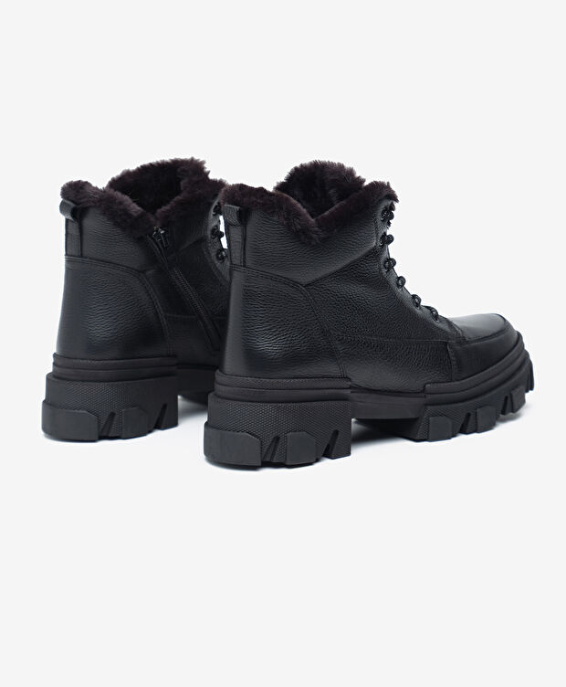 Kadın Siyah Hakiki Deri Bot - 4