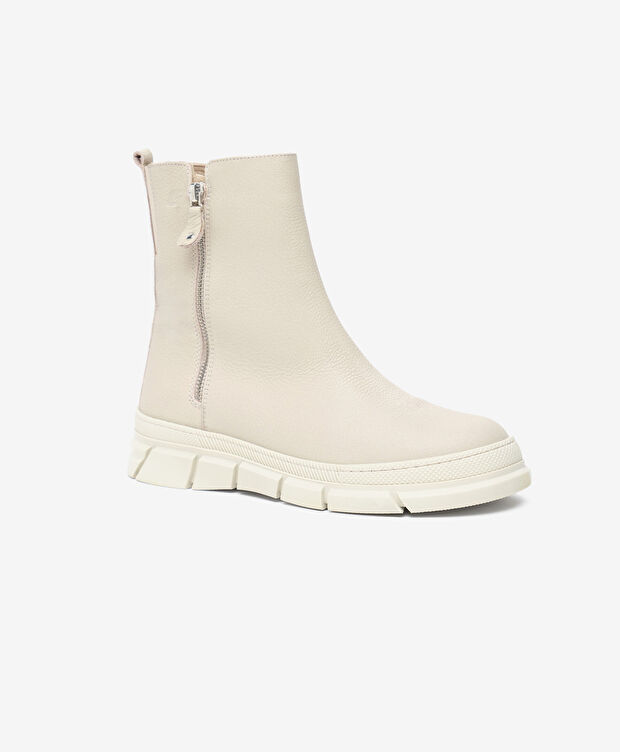 Kadın Ekru Hakiki Deri Bot - 2