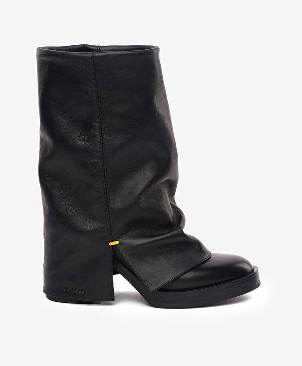 Kadın Siyah Hakiki Deri Topuklu Bot - 1