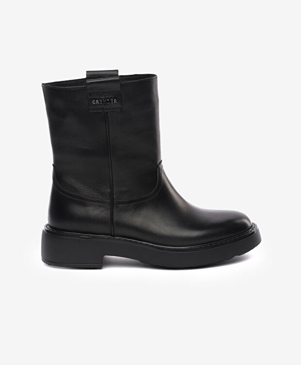 Kadın Siyah Hakiki Deri Bot - 1