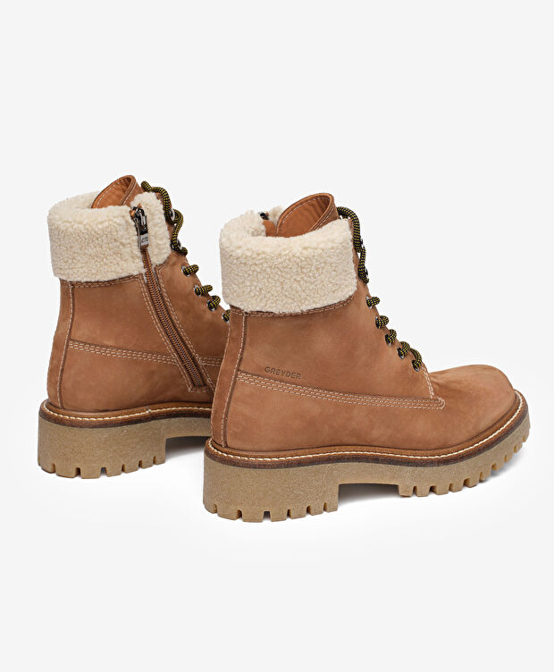 Kadın Taba Hakiki Deri Military Bot - 4