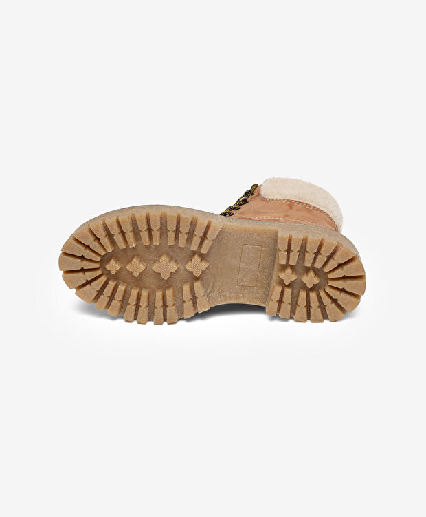 Kadın Taba Hakiki Deri Military Bot - 5