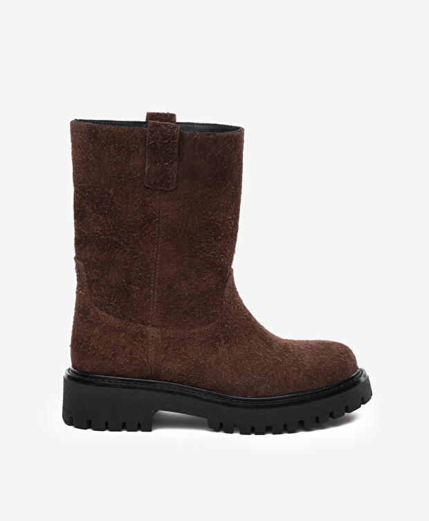 Kadın Kahverengi Süet Hakiki Deri Bot - 1