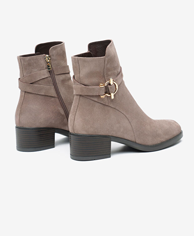 Kadın Vizon Süet Hakiki Deri Bot - 4