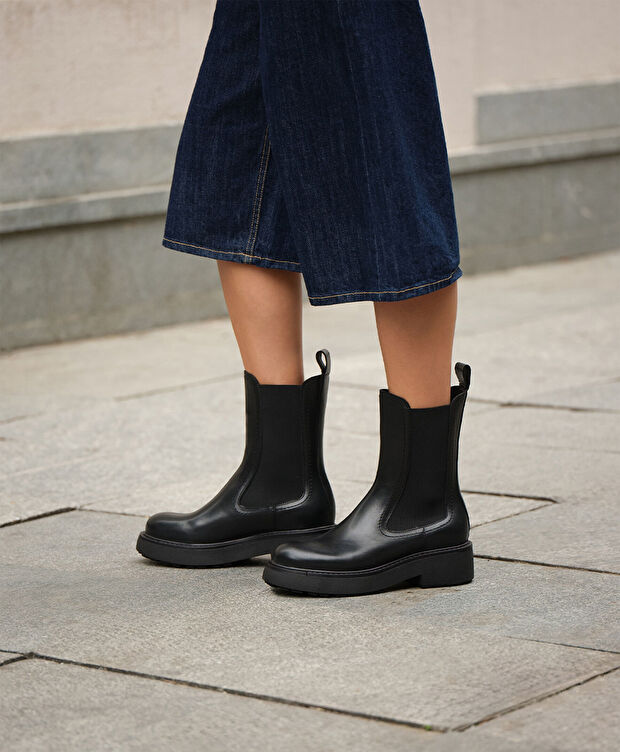 Kadın Siyah Hakiki Deri Bot - 6