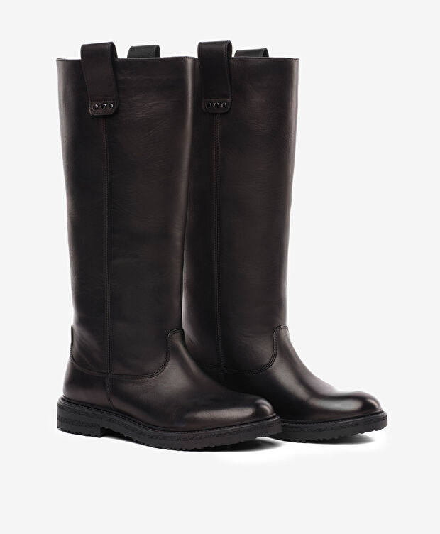 Kadın Siyah Hakiki Deri Çizme - 3