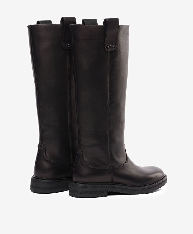 Kadın Siyah Hakiki Deri Çizme - 4