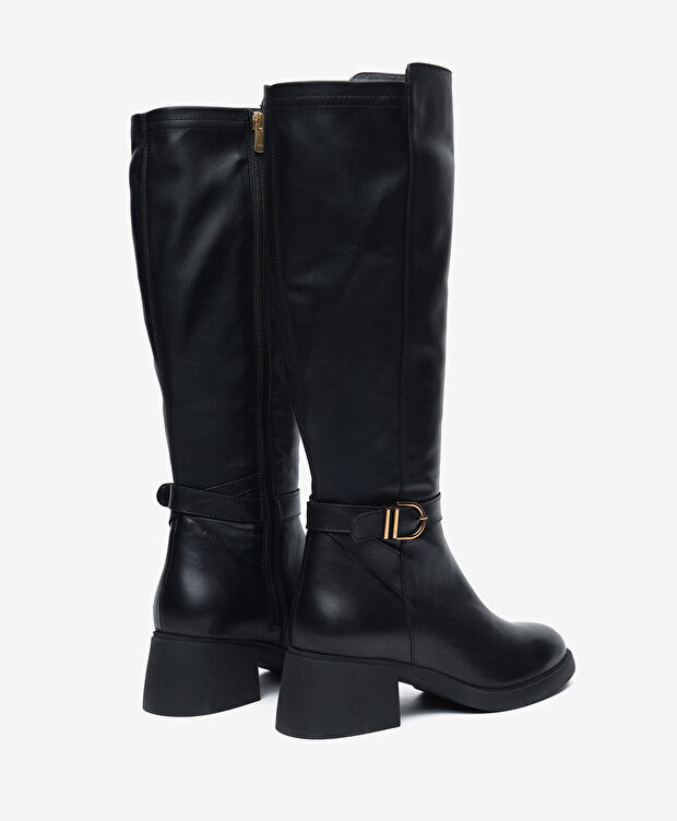 Kadın Siyah Hakiki Deri Çizme - 4