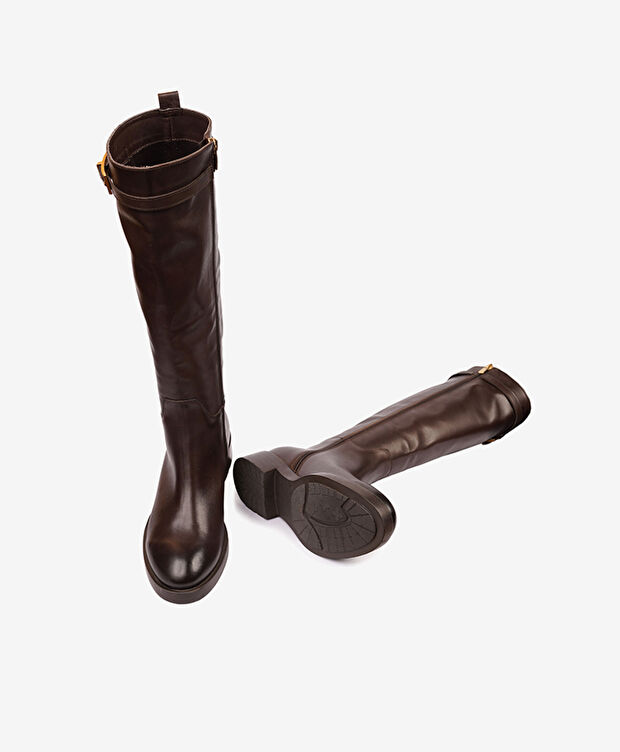 Kadın Kahverengi Hakiki Deri Çizme - 6