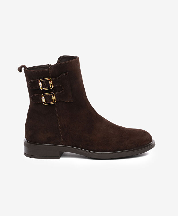 Kadın Kahverengi Hakiki Deri Bot - 1