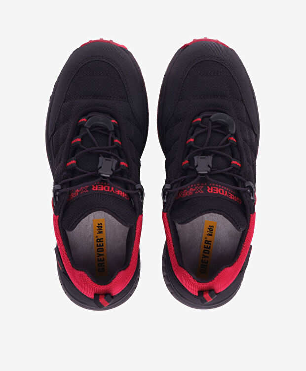 Kız Çocuk Siyah Kırmızı Su Geçirmez Outdoor Ayakkabı - 5