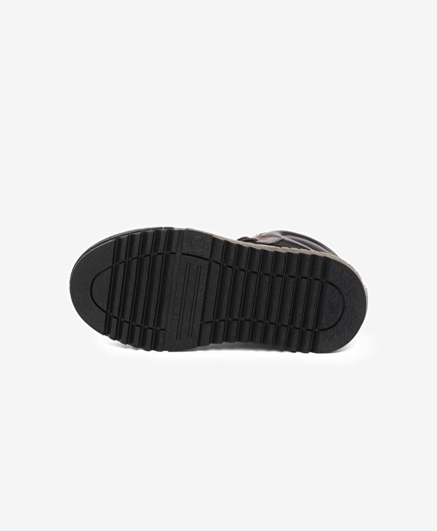 Erkek Çocuk Siyah Hakiki Deri Sneaker Bot - 5