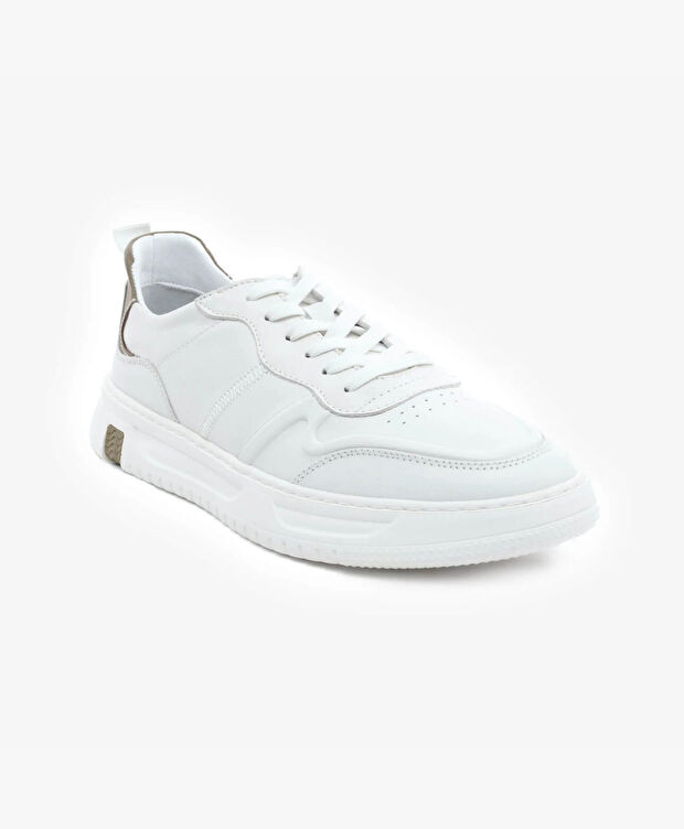 Erkek Beyaz Hakiki Sneaker Ayakkabı - 2