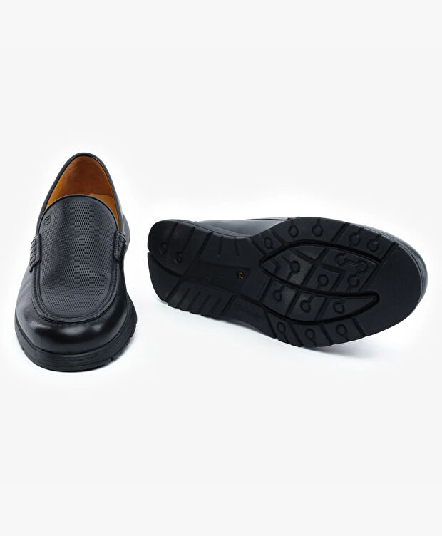 Erkek Siyah Hakiki Deri Comfort Ayakkabı - 6