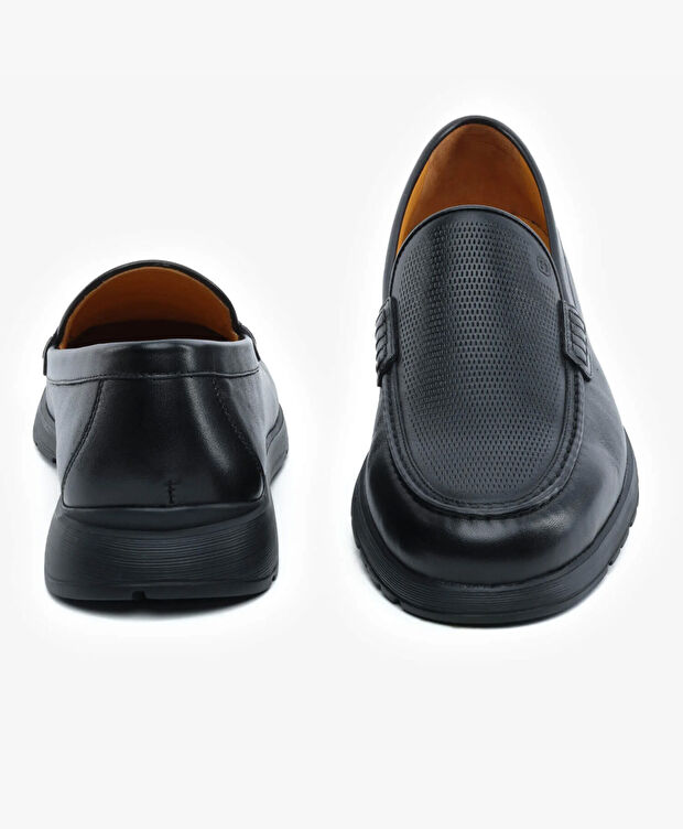 Erkek Siyah Hakiki Deri Comfort Ayakkabı - 7