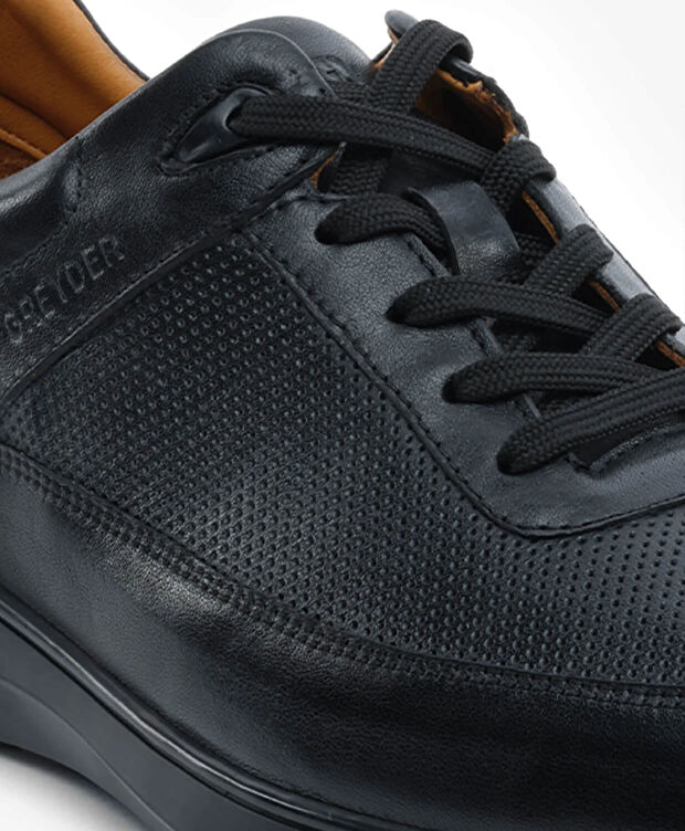 Erkek Siyah Hakiki Deri Comfort Ayakkabı - 5