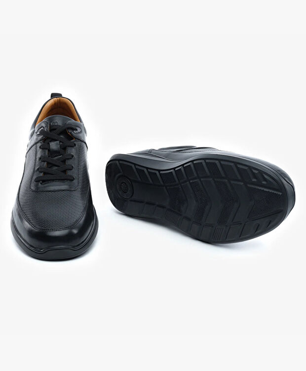 Erkek Siyah Hakiki Deri Comfort Ayakkabı - 6