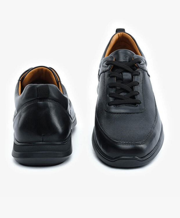 Erkek Siyah Hakiki Deri Comfort Ayakkabı - 7