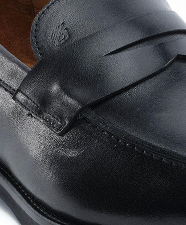 Erkek Siyah Hakiki Deri Klasik Ayakkabı - 5