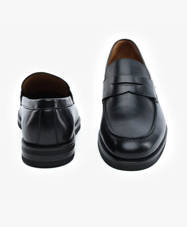 Erkek Siyah Hakiki Deri Klasik Ayakkabı - 7