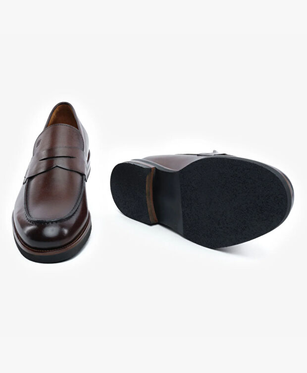 Erkek Kahverengi Hakiki Deri Klasik Ayakkabı - 6