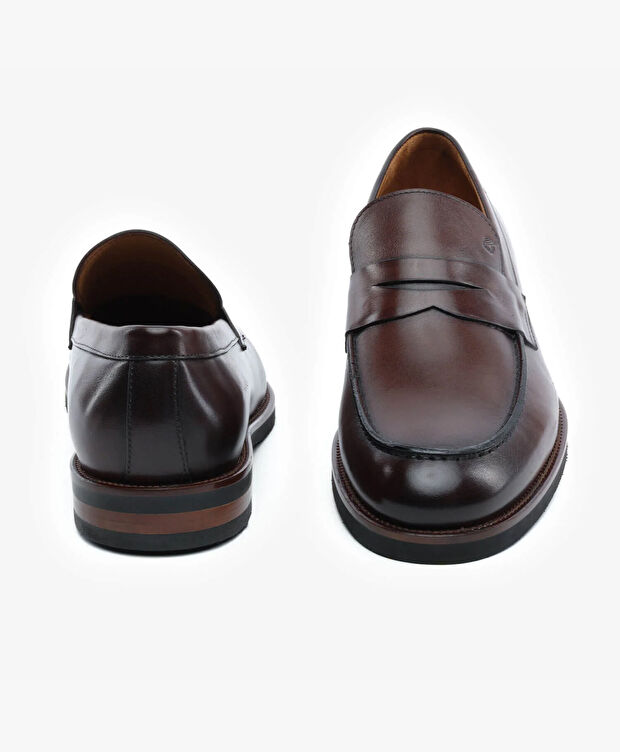 Erkek Kahverengi Hakiki Deri Klasik Ayakkabı - 7