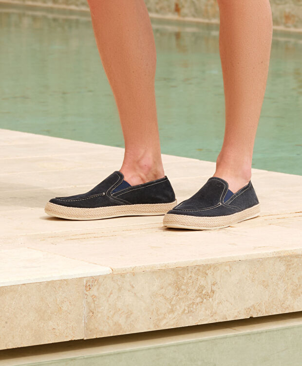 Erkek Lacivert Hakiki Deri Loafer Ayakkabı - 8