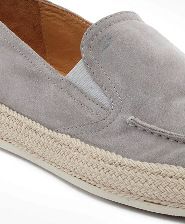 Erkek Gri Hakiki Deri Loafer Ayakkabı - 5