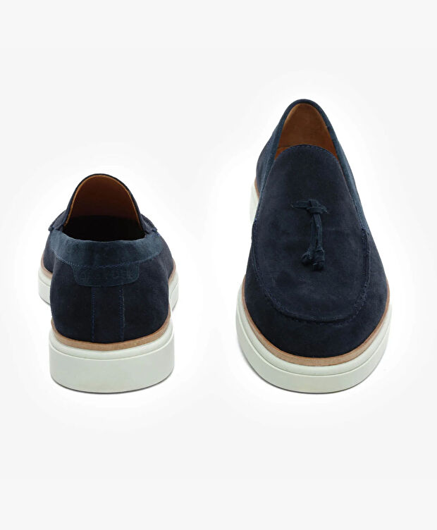Erkek Lacivert Hakiki Deri Loafer Ayakkabı - 7