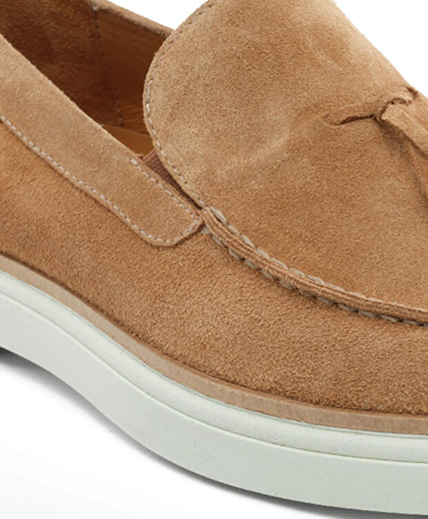 Erkek Tarçın Hakiki Deri Loafer Ayakkabı - 5