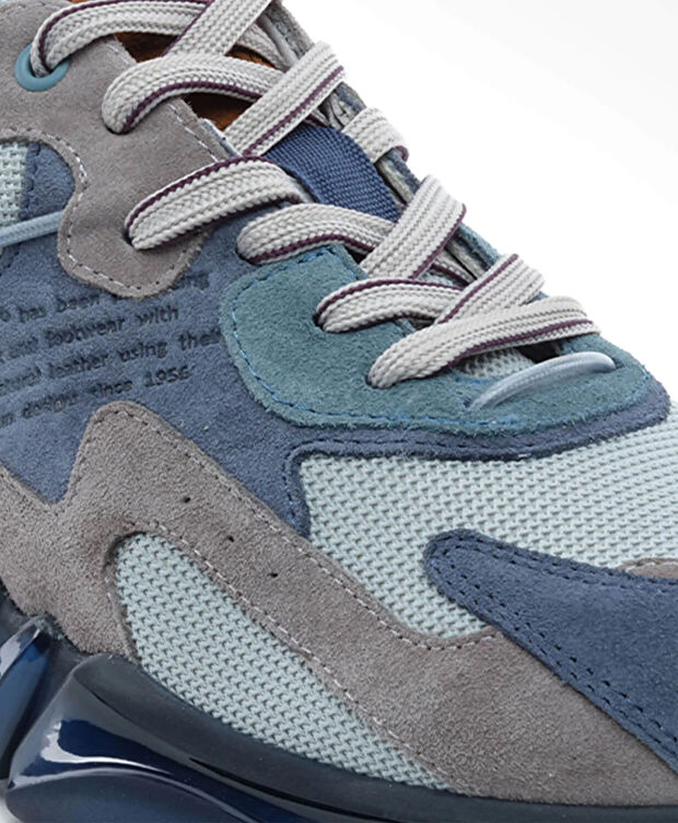 Erkek Füme Indigo Hakiki Deri Spor Ayakkabı - 5