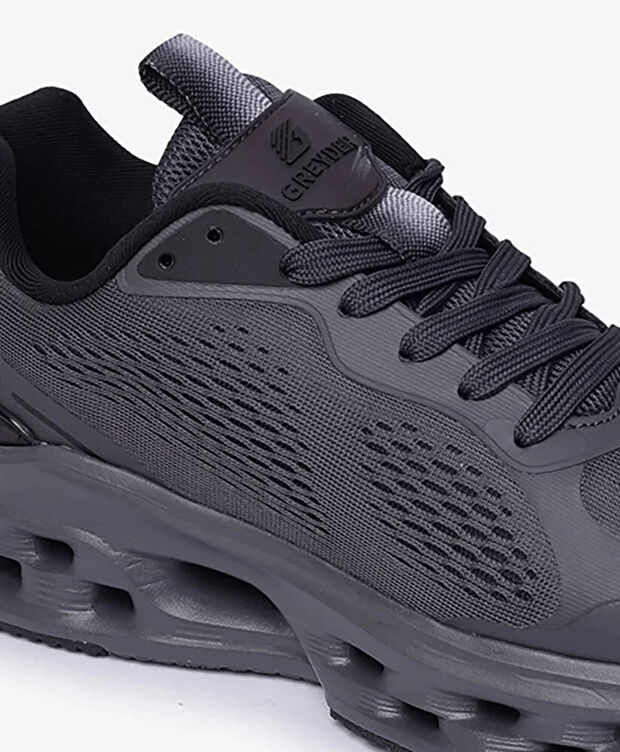 Erkek Koyu Gri Siyah Spor Ayakkabı - 5