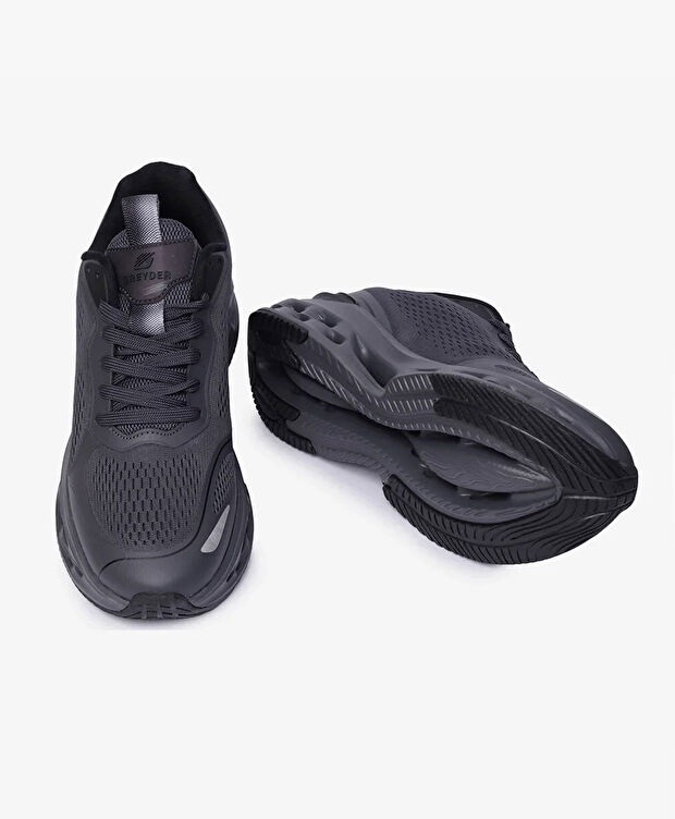 Erkek Koyu Gri Siyah Spor Ayakkabı - 6