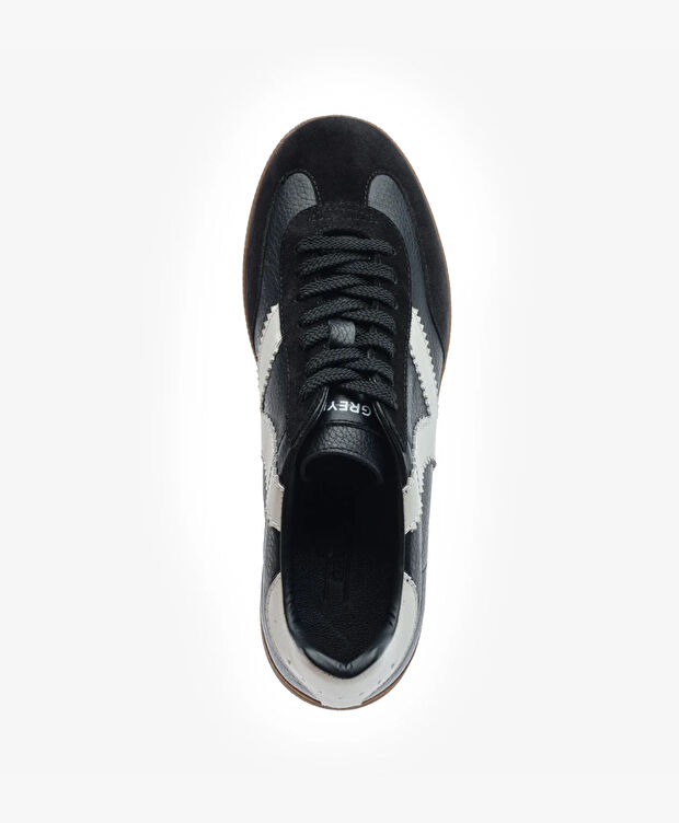 Erkek Siyah Hakiki Deri Sneaker Ayakkabı - 4