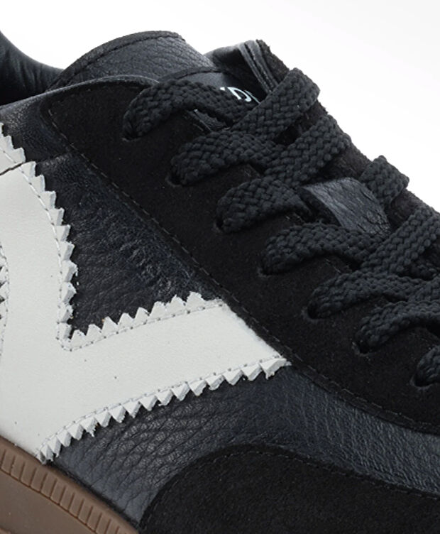 Erkek Siyah Hakiki Deri Sneaker Ayakkabı - 5