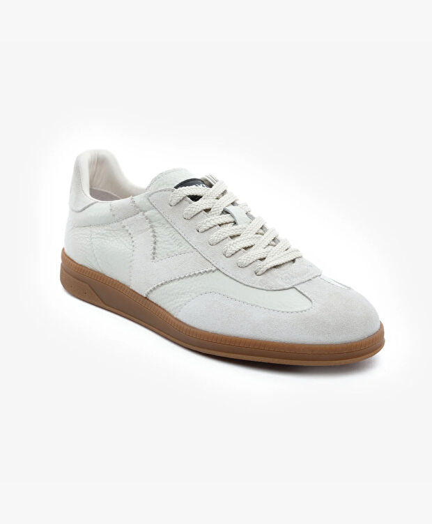 Erkek Kirli Beyaz Hakiki Deri Sneaker Ayakkabı - 2